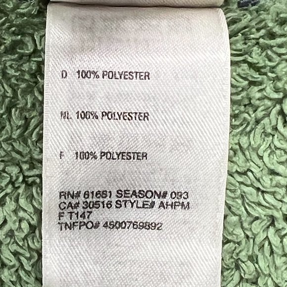 The North Face Mossbud Pullover 1/4 Zip Fleece Jacket Green Womens Medium Pocket - Picture 6 of 7